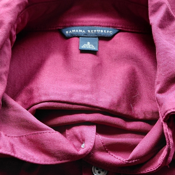 Men's Burgundy Banana Republic Dress Shirt - Picture 4 of 6